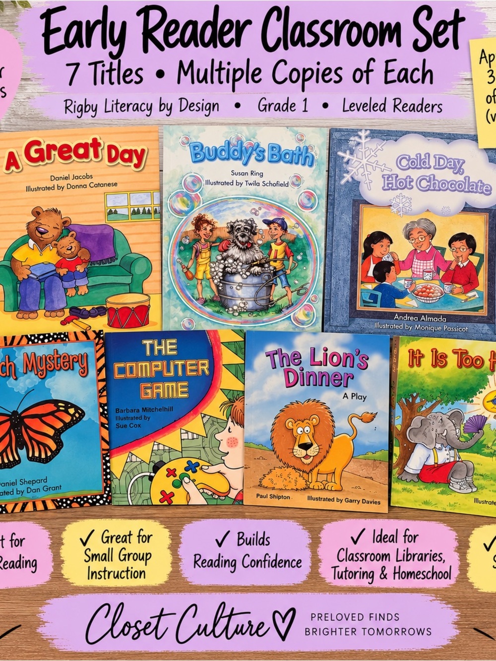 Rigby Literacy by Design Grade 1 Leveled Readers Classroom Set